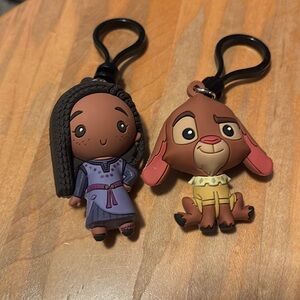 NWOT Disney Asha & Valentino bag charms keychains